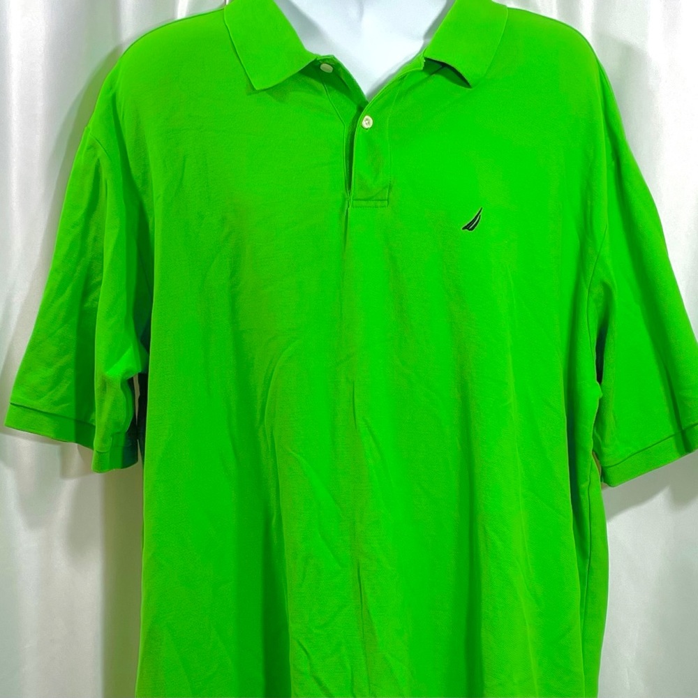 Nautica Bright Lime Green Polo Men’s 2XL Shirt